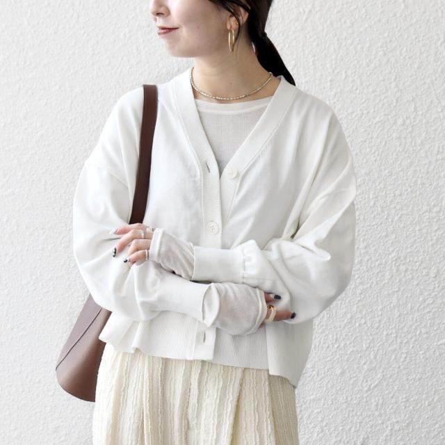 シップス エニィ（SHIPS any）/《予約》SHIPS any:〈手洗い可能〉 Vネック ルーズ ショート ニット カーディガン