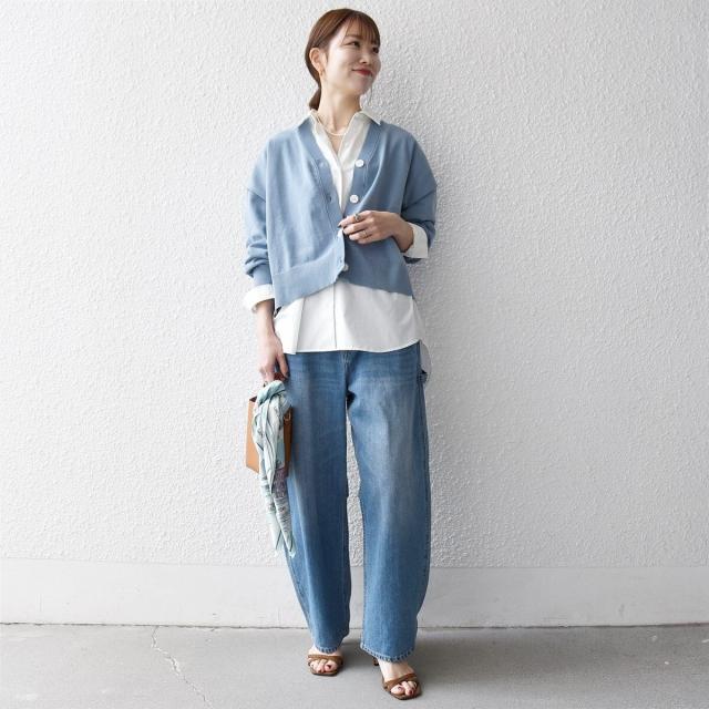 シップス エニィ（SHIPS any）/《予約》SHIPS any:〈手洗い可能〉 Vネック ルーズ ショート ニット カーディガン