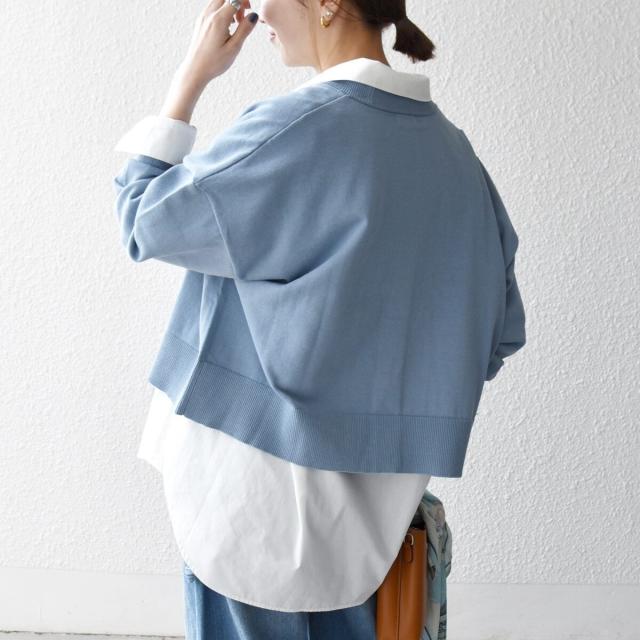 シップス エニィ（SHIPS any）/《予約》SHIPS any:〈手洗い可能〉 Vネック ルーズ ショート ニット カーディガン