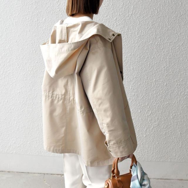 シップス エニィ（SHIPS any）/《予約》SHIPS any:〈手洗い可能〉シャンブレー オーバー フーディー コート