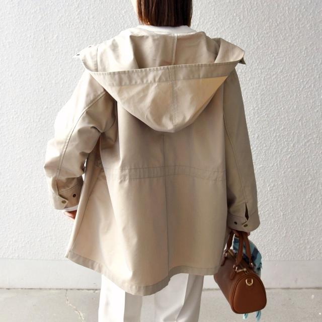 シップス エニィ（SHIPS any）/《予約》SHIPS any:〈手洗い可能〉シャンブレー オーバー フーディー コート