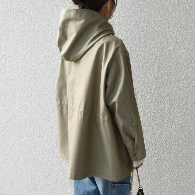 シップス エニィ（SHIPS any）/《予約》SHIPS any:〈手洗い可能〉シャンブレー オーバー フーディー コート