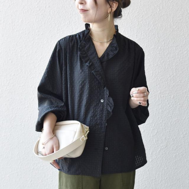 シップス エニィ（SHIPS any）/《予約》SHIPS any:〈洗濯機可能〉2WAY シアー フリル ブラウス