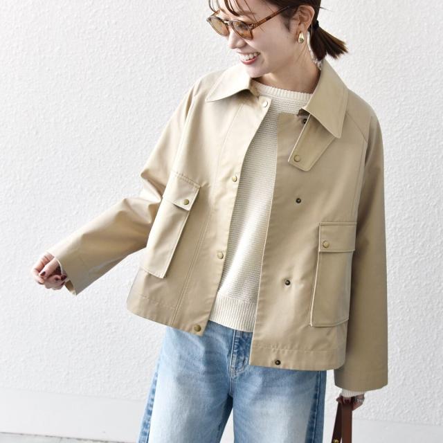 シップス エニィ（SHIPS any）/《予約》SHIPS any:〈手洗い可能〉シャンブレー Aライン フレア ショート コート