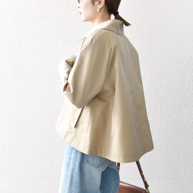 シップス エニィ（SHIPS any）/《予約》SHIPS any:〈手洗い可能〉シャンブレー Aライン フレア ショート コート