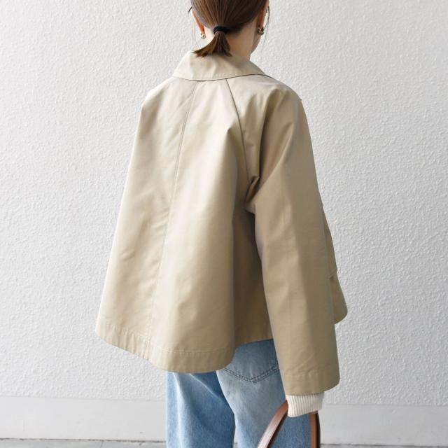 シップス エニィ（SHIPS any）/《予約》SHIPS any:〈手洗い可能〉シャンブレー Aライン フレア ショート コート