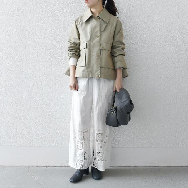 シップス エニィ（SHIPS any）/《予約》SHIPS any:〈手洗い可能〉シャンブレー Aライン フレア ショート コート