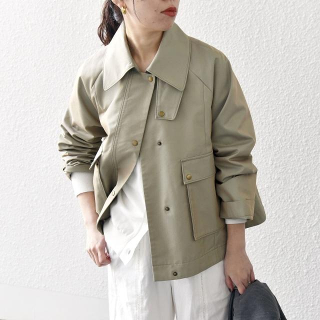 シップス エニィ（SHIPS any）/《予約》SHIPS any:〈手洗い可能〉シャンブレー Aライン フレア ショート コート