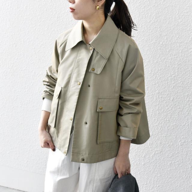 シップス エニィ（SHIPS any）/《予約》SHIPS any:〈手洗い可能〉シャンブレー Aライン フレア ショート コート