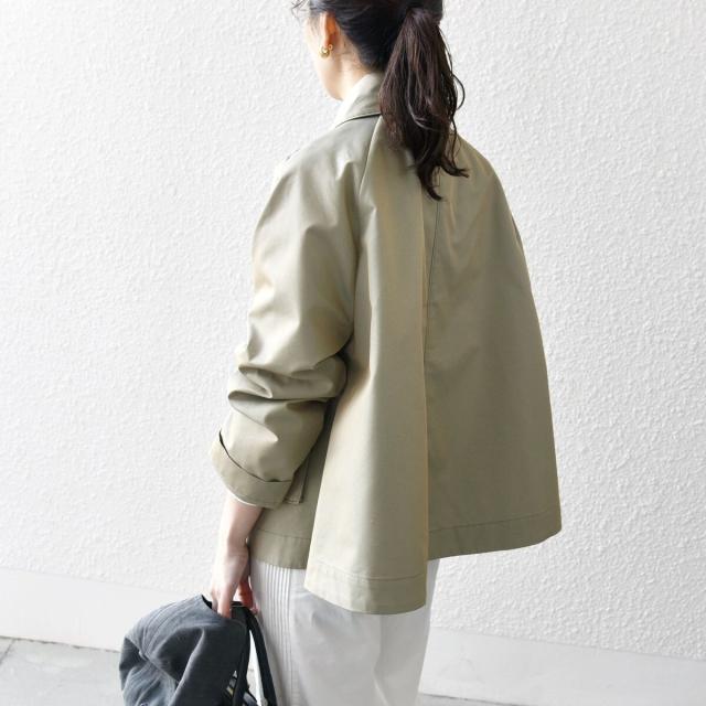 シップス エニィ（SHIPS any）/《予約》SHIPS any:〈手洗い可能〉シャンブレー Aライン フレア ショート コート