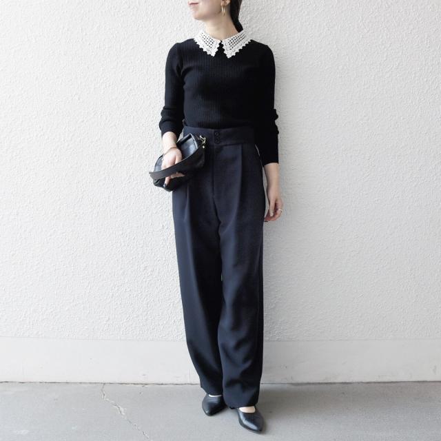 シップス エニィ（SHIPS any）/《予約》SHIPS any: ダブルクロス タック ストレート パンツ［NAVY BLUE］