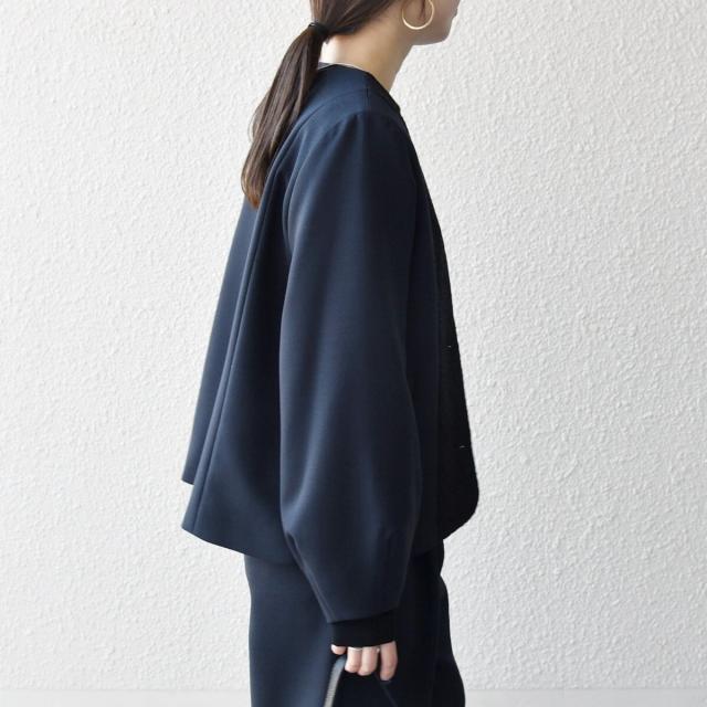 シップス エニィ（SHIPS any）/《予約》SHIPS any: ダブルクロス レース ノーカラー ジャケット［NAVY BLUE］