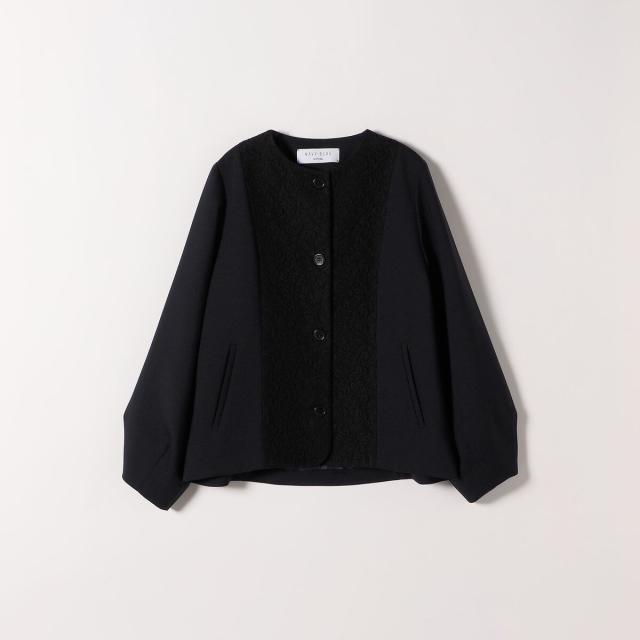 シップス エニィ（SHIPS any）/《予約》SHIPS any: ダブルクロス レース ノーカラー ジャケット［NAVY BLUE］