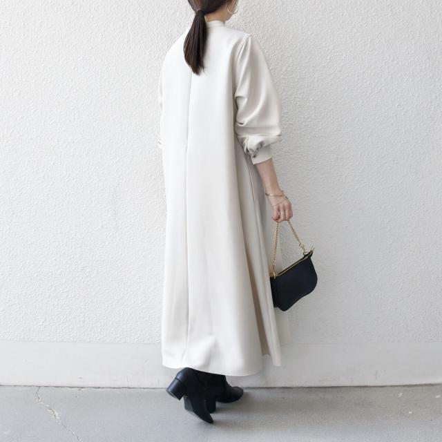 シップス エニィ（SHIPS any）/《予約》SHIPS any: ダブルクロス フリル パフスリーブ ワンピース［NAVY BLUE］