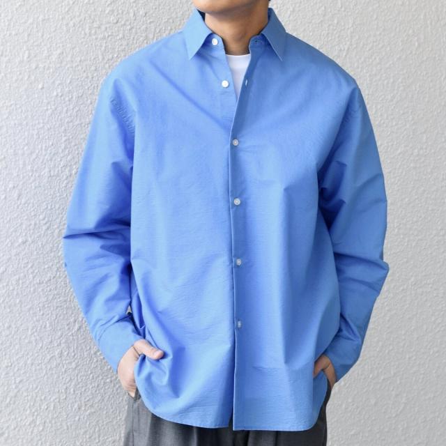 シップス エニィ（SHIPS any）/SHIPS any: JAPAN MADE ブルー ストライプ/ソリッド レギュラーカラー シャツ◇_15