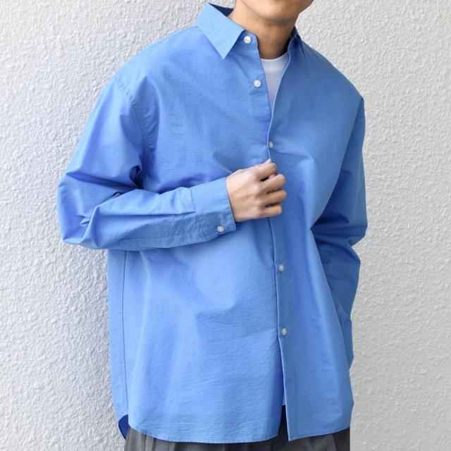 シップス エニィ（SHIPS any）/SHIPS any: JAPAN MADE ブルー ストライプ/ソリッド レギュラーカラー シャツ◇_17