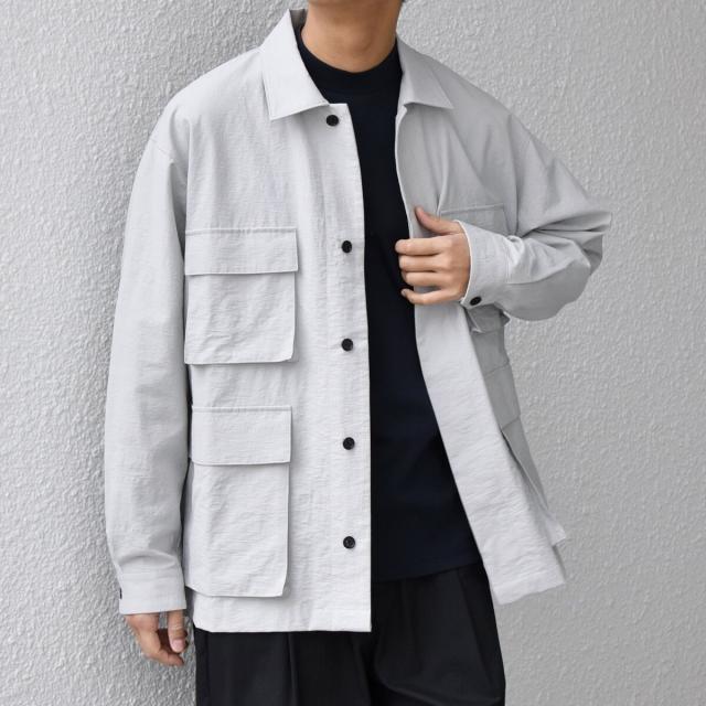 シップス エニィ（SHIPS any）/SHIPS any: コットン/ナイロン ワッシャー BDU シャツ ジャケット (セットアップ対応_5