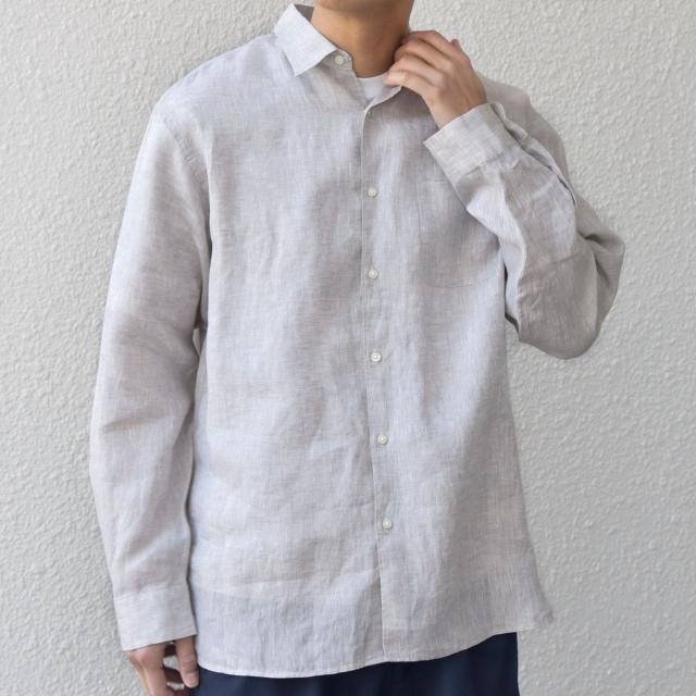 シップス エニィ（SHIPS any）/SHIPS any:〈洗濯機可能〉ピュアリネン レギュラーカラー シャツ 26SS◇_1