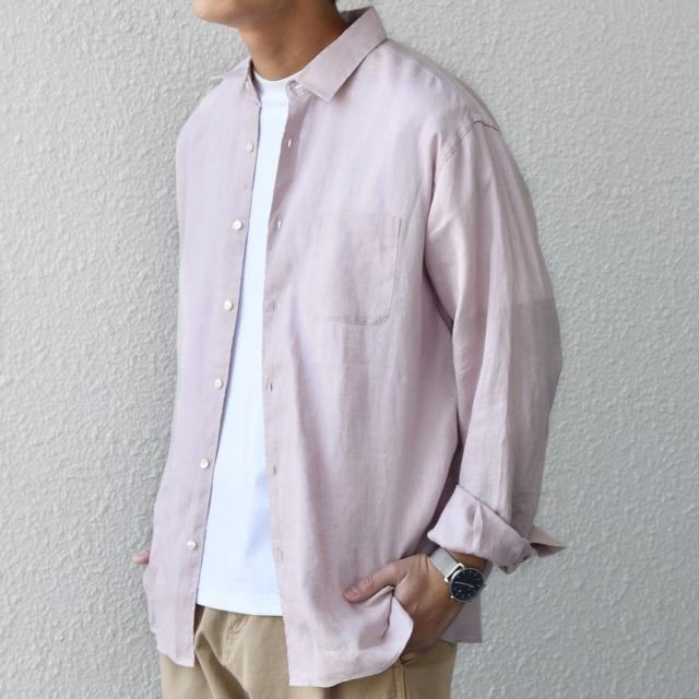 シップス エニィ（SHIPS any）/SHIPS any:〈洗濯機可能〉ピュアリネン レギュラーカラー シャツ 26SS◇_3