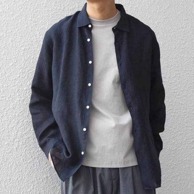 シップス エニィ（SHIPS any）/SHIPS any:〈洗濯機可能〉ピュアリネン レギュラーカラー シャツ 26SS◇_12