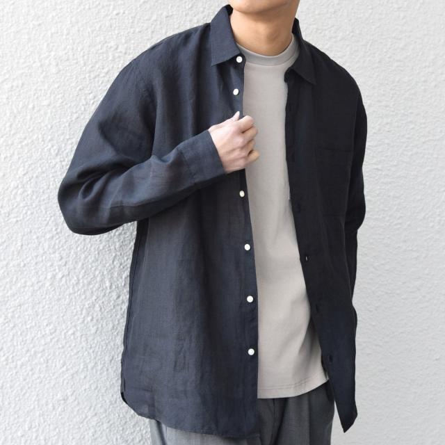 シップス エニィ（SHIPS any）/SHIPS any:〈洗濯機可能〉ピュアリネン レギュラーカラー シャツ 26SS◇_14