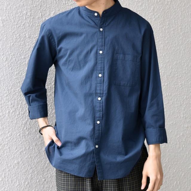 シップス エニィ（SHIPS any）/SHIPS any:〈洗濯機可能〉コットン/リネン 7分袖 バンドカラー ポケット シャツ◇