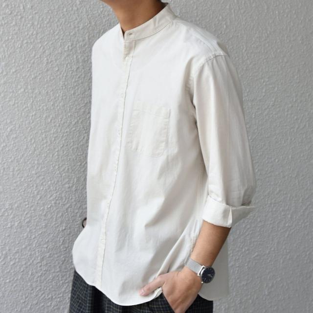 シップス エニィ（SHIPS any）/SHIPS any:〈洗濯機可能〉コットン/リネン 7分袖 バンドカラー ポケット シャツ◇_8
