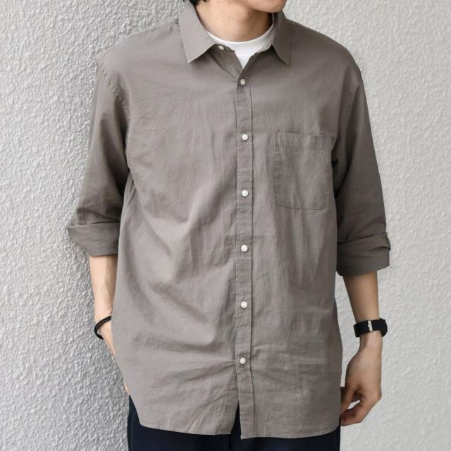 シップス エニィ（SHIPS any）/SHIPS any:〈洗濯機可能〉コットン/リネン 7分袖 ポケット レギュラー シャツ 26SS◆_3