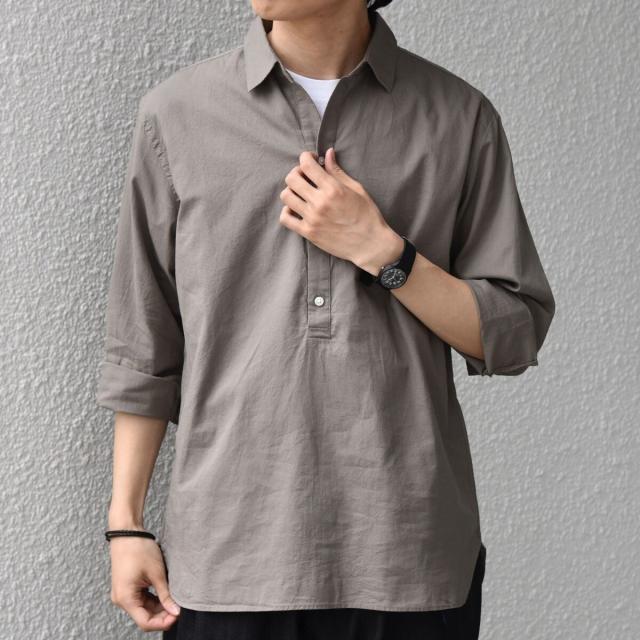 シップス エニィ（SHIPS any）/SHIPS any:〈洗濯機可能〉コットン/リネン 7分袖 スキッパー プルオーバー シャツ 26S_17