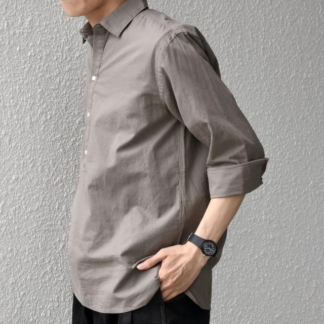 シップス エニィ（SHIPS any）/SHIPS any:〈洗濯機可能〉コットン/リネン 7分袖 スキッパー プルオーバー シャツ 26S_18