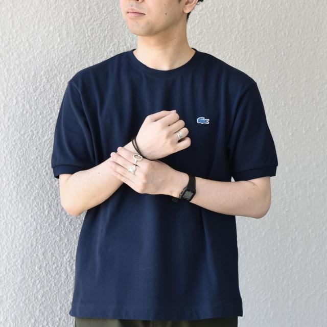シップス エニィ（SHIPS any）/【SHIPS any別注】LACOSTE: ワンポイント ロゴ ピケ クルーネック Tシャツ 26S