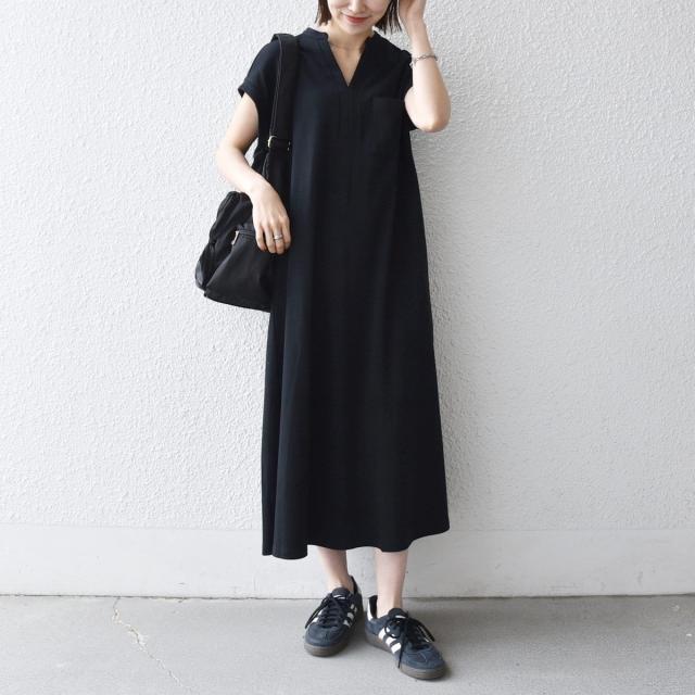 シップス エニィ（SHIPS any）/SHIPS any:〈接触冷感/汗染み防止加工/洗濯機可能〉スキッパー Aライン ワンピース