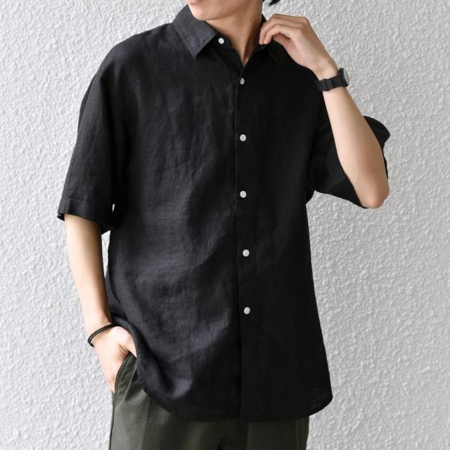 シップス エニィ（SHIPS any）/SHIPS any:〈洗濯機可能〉NOVELTEX リネン レギュラーカラー シャツ◇