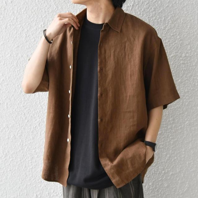 シップス エニィ（SHIPS any）/SHIPS any:〈洗濯機可能〉NOVELTEX リネン レギュラーカラー シャツ◇_2