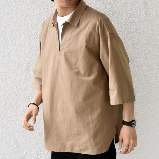 シップス エニィ（SHIPS any）/SHIPS any:〈洗濯機可能〉ボイル スキッパー ハーフスリーブ プルオーバー シャツ◆_2