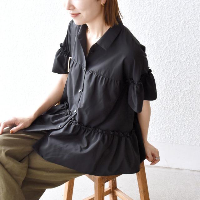 シップス エニィ（SHIPS any）/SHIPS any:〈防しわ/接触冷感/洗濯機可能〉ファンクション ティアード シャツ ブラウス_2