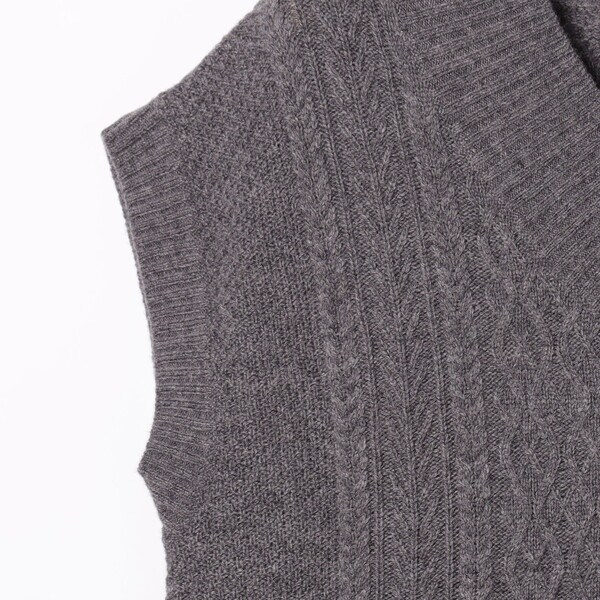 スキャパ（SCAPA）/【WEB限定】ウールケーブルニットベスト