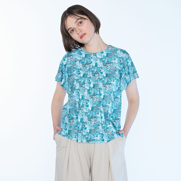 スキャパ（SCAPA）/Liberty Printアーカイブフリル袖カットソー