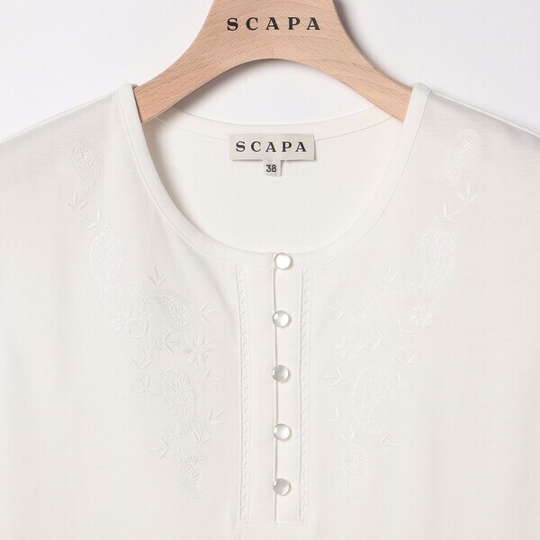 スキャパ（SCAPA）/クリアエンブロノスリーブカットソーの通販はau PAY