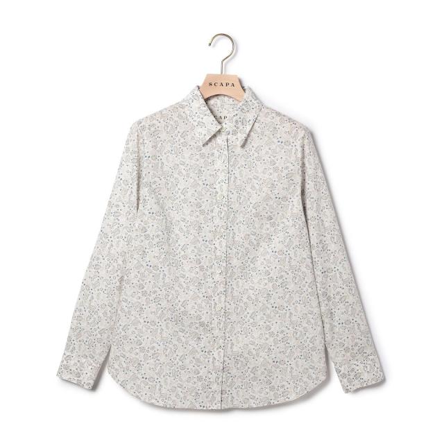 スキャパ（SCAPA）/サラサリーフプリントシャツカラーブラウス