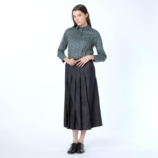 スキャパ（SCAPA）/サラサリーフプリントシャツカラーブラウス