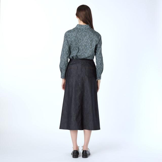 スキャパ（SCAPA）/サラサリーフプリントシャツカラーブラウス