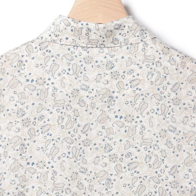 スキャパ（SCAPA）/サラサリーフプリントシャツカラーブラウス