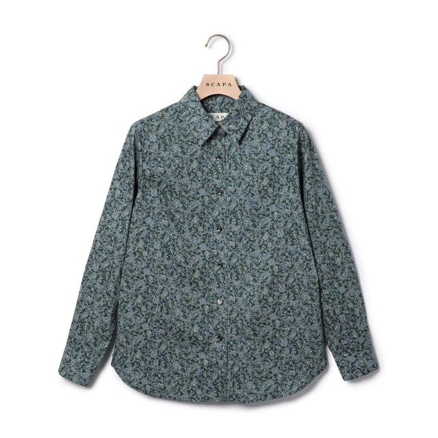 スキャパ（SCAPA）/サラサリーフプリントシャツカラーブラウス