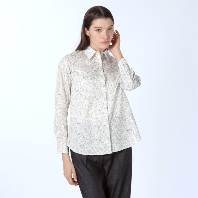 スキャパ（SCAPA）/サラサリーフプリントシャツカラーブラウス