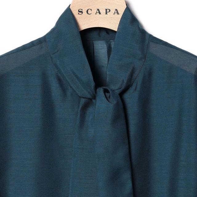 スキャパ（SCAPA）/エアリーローンボータイブラウス