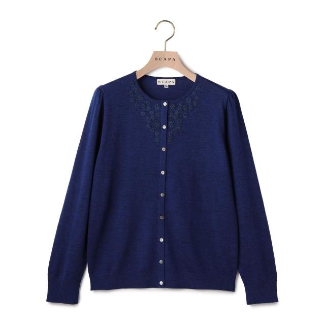 スキャパ（SCAPA）/エンブロイダリーニットカーディガン