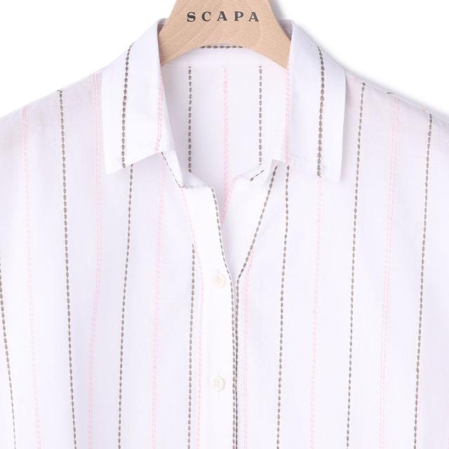 スキャパ（SCAPA）/エンブロストライプスキッパーブラウス_6