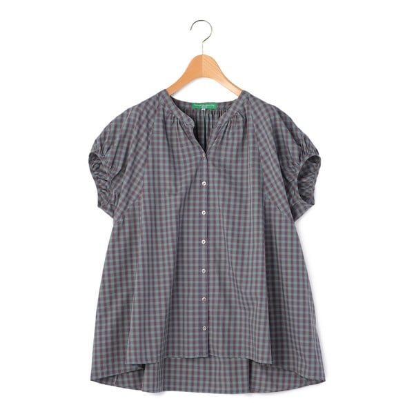 キース（KEITH）/【Lサイズ】フィールドチェックロングブラウス