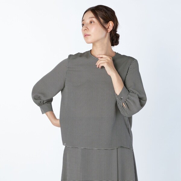 キース（KEITH）/【Lサイズ】ハウンドトゥースプリントブラウスの通販は 20,757円